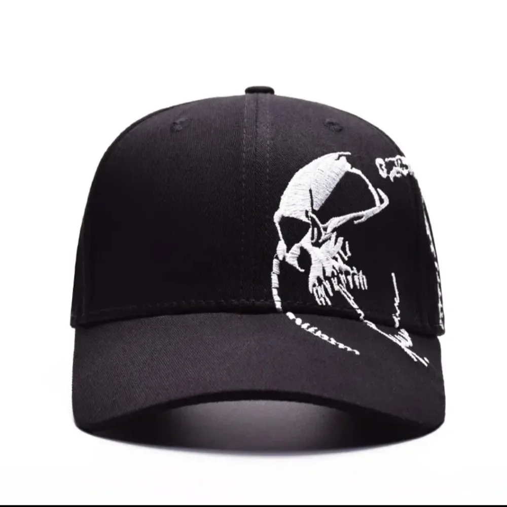 New black skull hat baseball cap hat mens - Picture 2 of 4